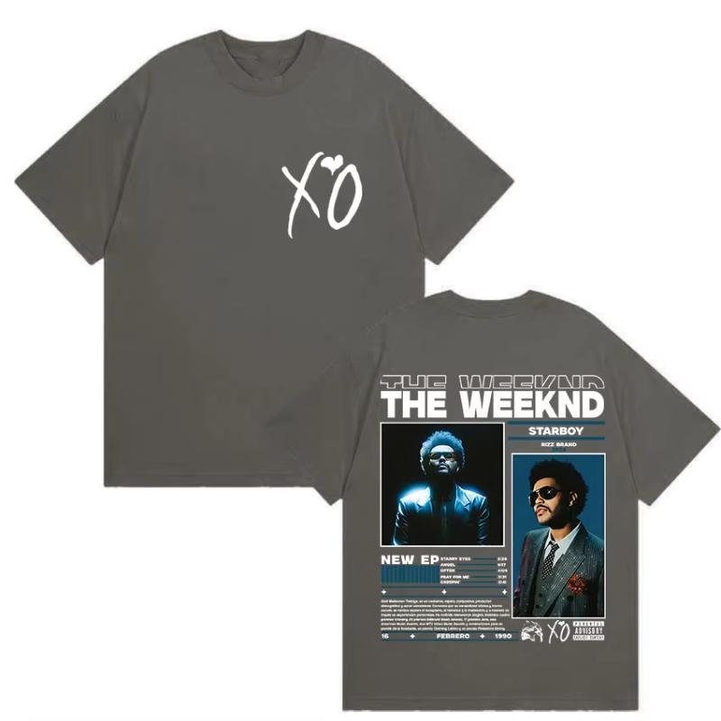 

Rap Singer THE WEEKEND STARBOY XO Tour 2026 Summer New Vintage Pattern Tshirt for Unisex Women Fashionable Hiphop Cotton Tshirt 4XL