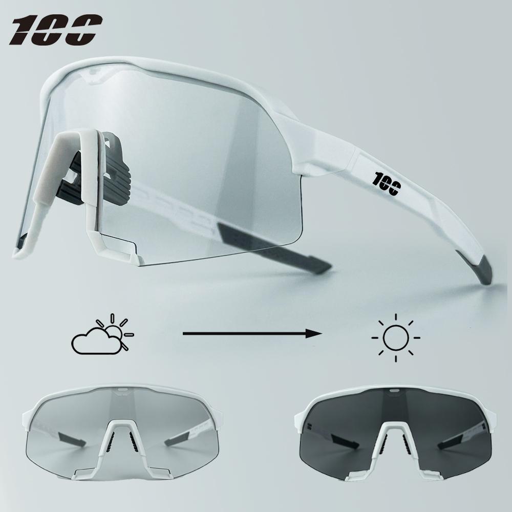 100 Photochromic Cycling Sunglasses Professional Road Bike Riding Glasses for Men Bicycle Windproof Sand Goggles Bike Eyewear