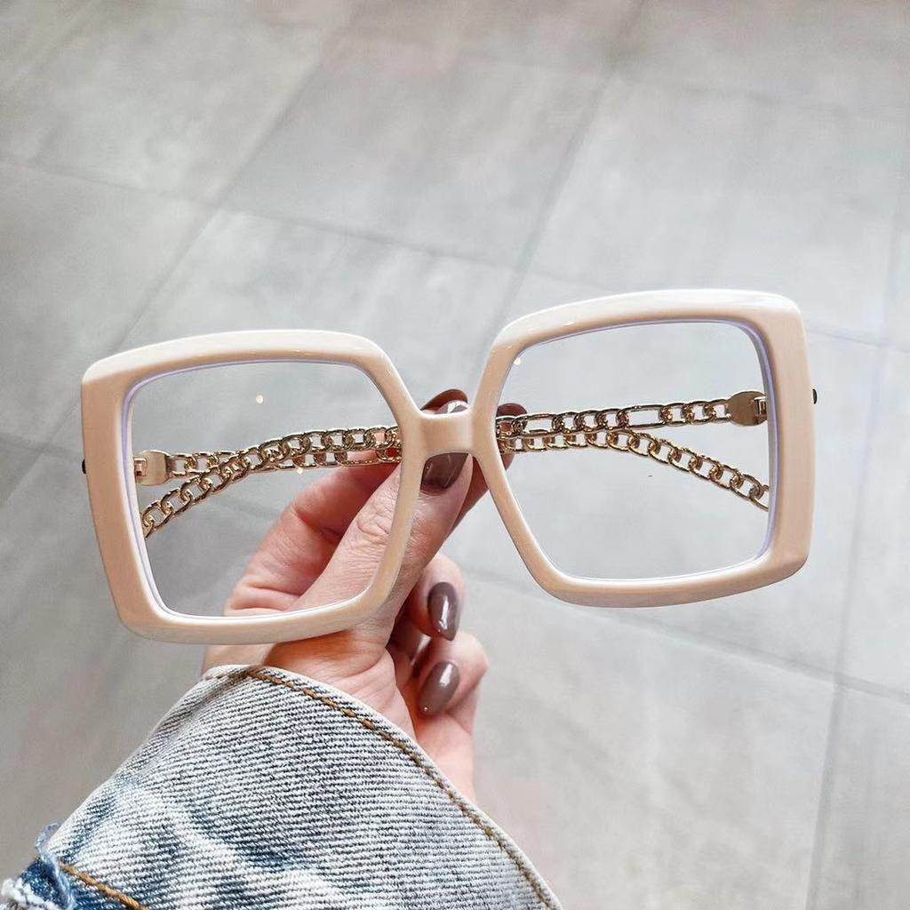 European American Style Square Blue Light Blocking Glasses Women Men Fashion Eyewear Frame New Trendy Design