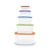 KitchenCook Ktup5c - Multicolour - Set of 5 Food Storage Boxes - Stackable - BPA Free