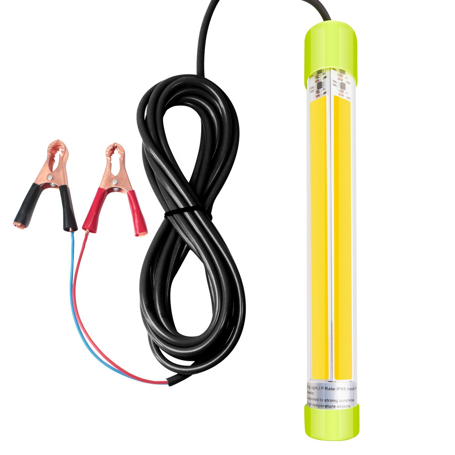 IP68 Rated LED Underwater Fishing Light 60W 12V DC Boat Submersible Green/Yellow/Blue/White 10