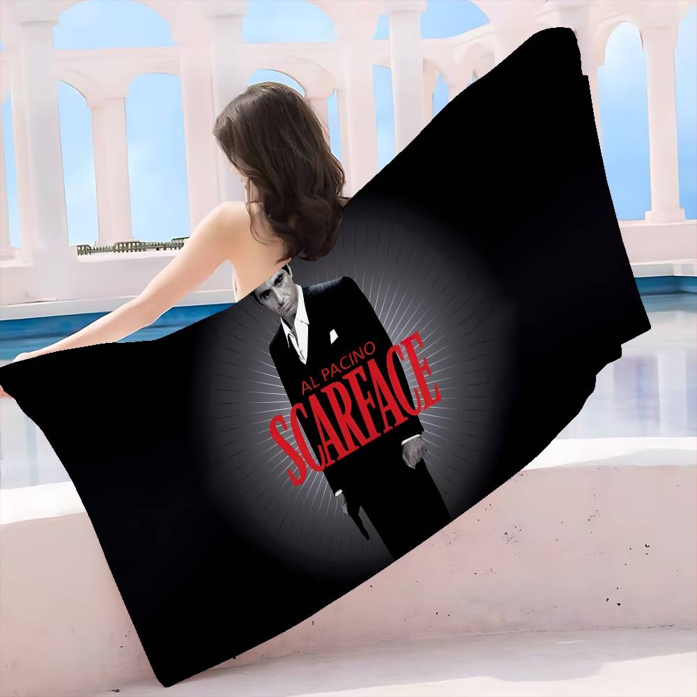 Movie S-Scarface Beach Towel Colorful Bath Towels For Girl Microfiber Quick Dry Custom Sand Free Beach Yoga Spa Gym Pool