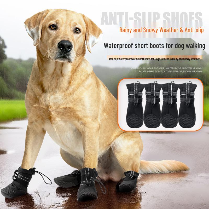 Waterproof Anti-Slip Soft Sole Shoes for Medium to Large Dogs - Outdoor Wear-Resistant Pet Supplies