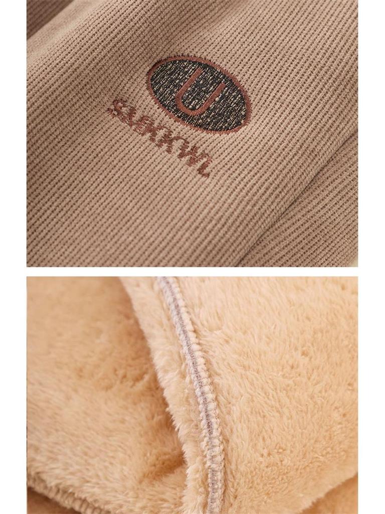 Thick Fleece-Lined Lambswool Pants for Seniors – Warm Cotton, Plus Size, Ideal for Moms and Grandmothers.