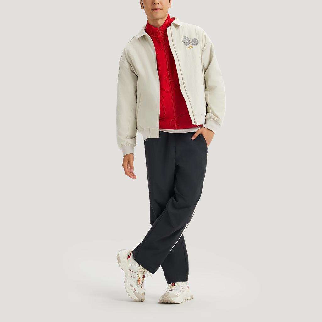Adidas FW25 Year Of The Horse Limited CNY New Year Reversible Woven Jacket Water-Resistant Fleece Casual Loose Jacket Men jackets KE4058