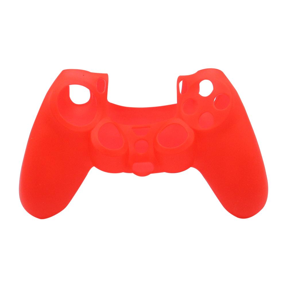 Для PS4 Sony Playstation 4 Slim Controller Case Video Game Controller Accessories Soft Silicone Flexible Rubber Shell Cover красный