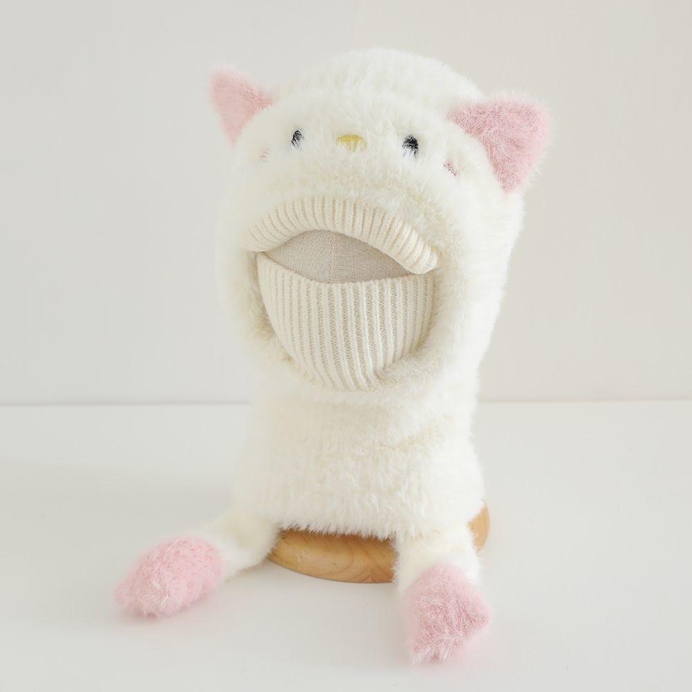 Kids Winter Beanie With Thick Fleece And Integrated Face Mask For Boys And Girls
