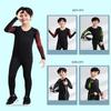 Jungen-Kompressionsstrumpfhosen-Sets, Lauftraining, Fitness, Sport, atmungsaktiv, schnell trocknend, Langarm-T-Shirt