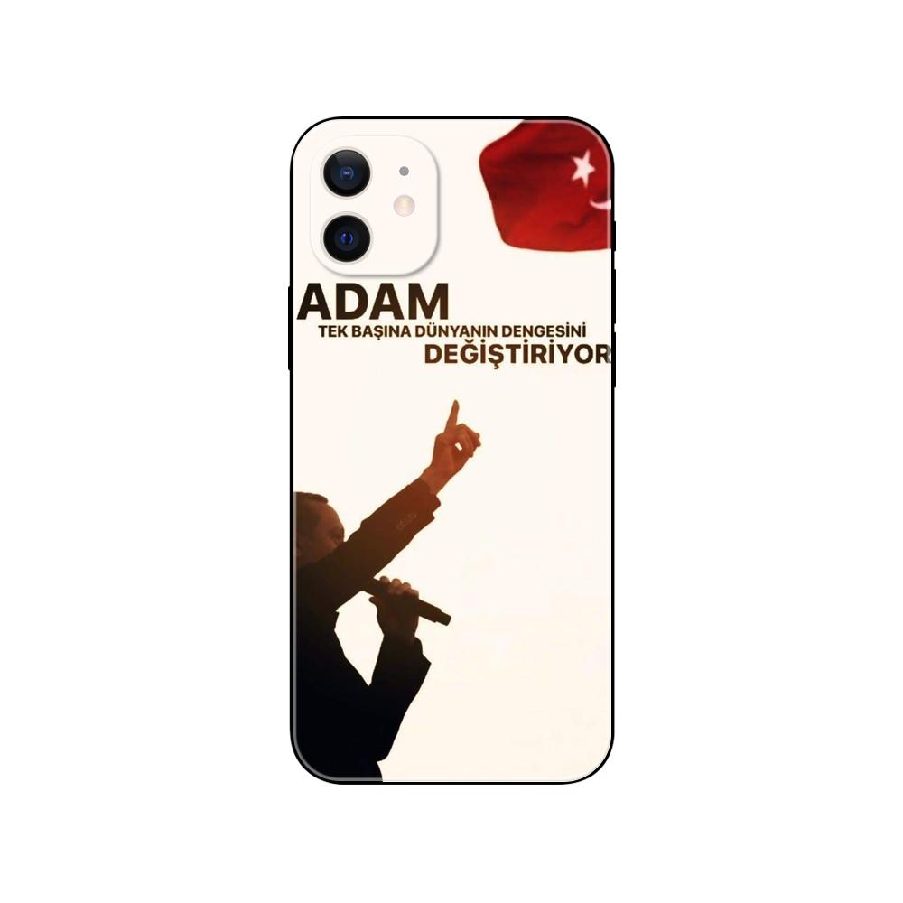 Turcja receptayyip erdogan etui na telefon dla iphone 5 5s 2020se 6 6s 7 8 plus x 10 XR XS 11 12 13 mini pro MAX czarne etui z TPU na tył