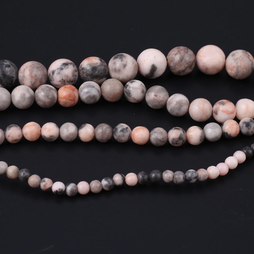 Contas pequenas de pedra natural contas de isolamento de zebra rosa encantos para fazer joias colar pulseira brincos acessório faça você mesmo