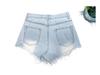 American Retro Women's Sexy Ripped Denim Shorts