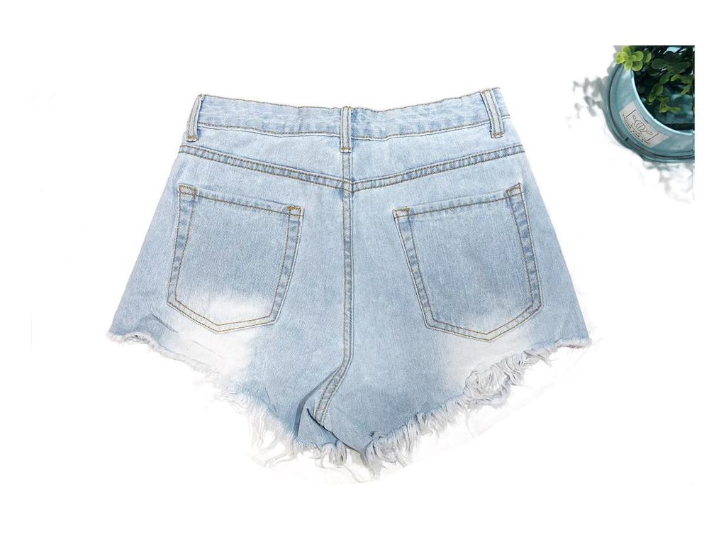 American Retro Women's Sexy Ripped Denim Shorts