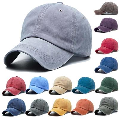 Fashion New Vintage Washed Cotton Baseball Cap Parent Kids Adjustable Solid Color Casual Sun Hats For Boy Girl Spring Summer