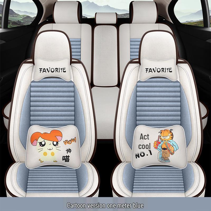 Citroen Car Seat Cushion - Versailles, C5, Elysee, Fukang, C4, Sega, C3-XR - Linen Seat Cover