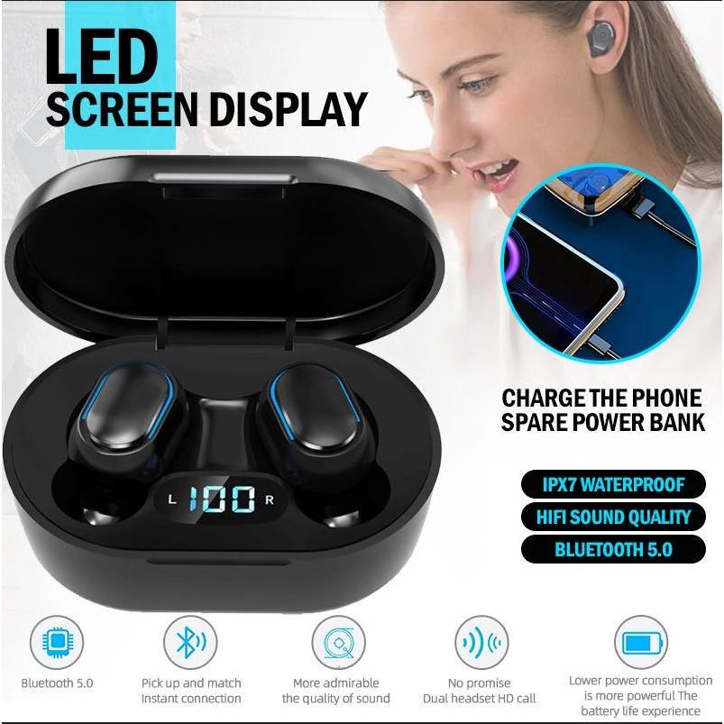 Original E7S Wireless Bluetooth Headset with Mic LED Display Earbuds for iPhone Xiaomi TWS Earphone Bluetooth Headphones earbuds