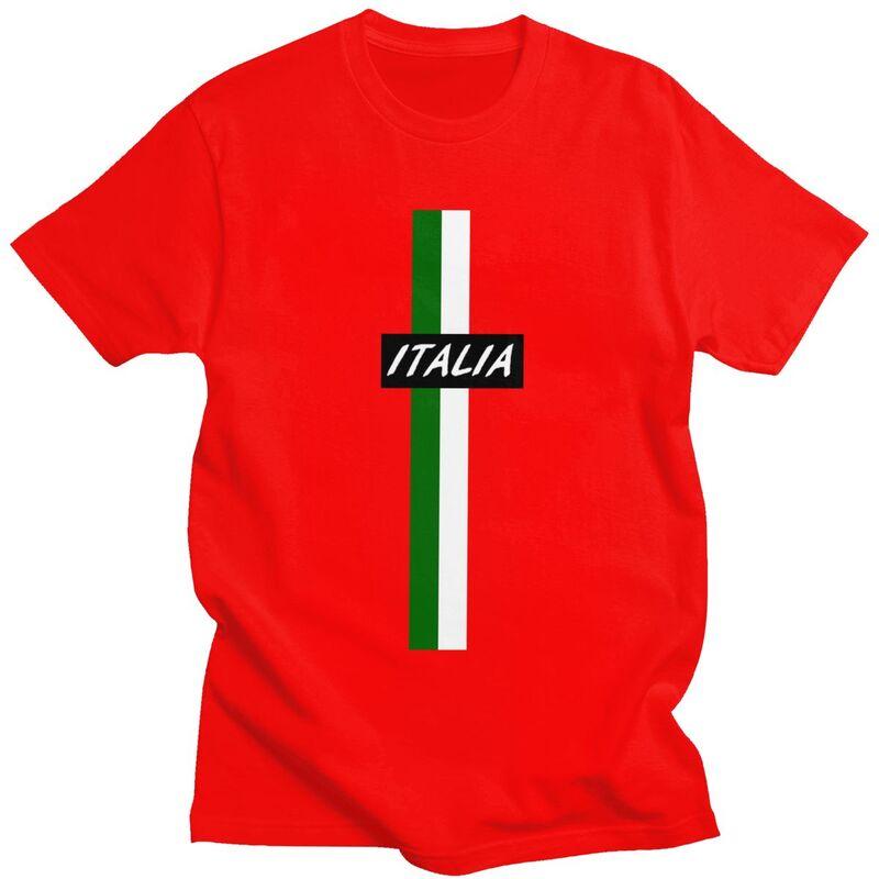 Custom Italy Flag T Shirts Men 100 Cotton Tee Tops Italian Proud Tshirt Short Sleeve Casual Tshirt Clothing