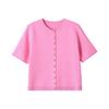 European and American Style, New Women's Clothing, Foreign Style, Round Neck Short-sleeved Threaded Knitted Jacket 6427023