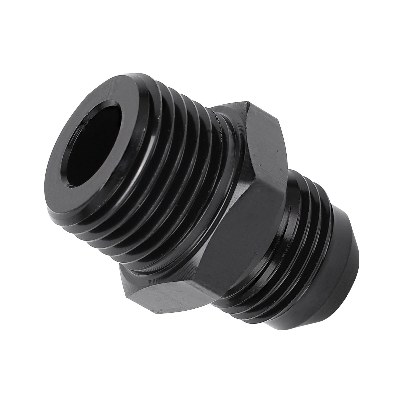 

Oil Line Connector 8 AN to 1 2 NPT Black Anodized 6061‑T6 Aluminum Automobile Accessory