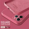 Skin Feel Liquid Silicone Case For Xiaomi Redmi Note 12 11 10 Pro 11S 10S A1 10C 10A 9T Poco X4 X3 NFC M4 M3 Pro 4G 5G Shockproof Square Soft Cover