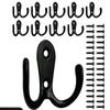 10/5Pcs Coat Hooks Wall-Mounted 2 Hole Towel Hanger For Coats Hat Clothing Home Storage Hook Wall Hook Towel Hanger For Hardware