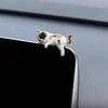 1Pc Cute Cartoon Cat Ornament Car Center Console Navigator Screen Sleeping Cat Decoration For Display Lying Cat Animal Sculpture