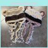 Tassels Ears Bear Knitted Cap For Women Winter Soft Warm Breathable Fashion Hat