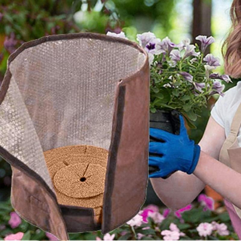 Pflanzgefäßabdeckungen für den Winter Pflanzgefäß Frostschutzhülle Kälteschutz Topfschutz für den Winter Außenbereich Gewächshaus Hochbeet Garten