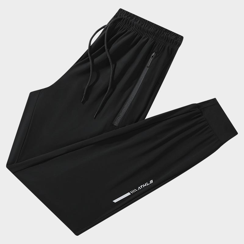 Summer Ice Silk Quick-Dry Plus Size Joggers - High Stretch, Silky Cool, Trendy Straight Leg Sports Pants