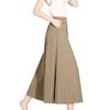 2026 Women's High-Waisted Ice Silk Wide-Leg Skort Pants - Casual Loose Nine-Point Skirt Pants
