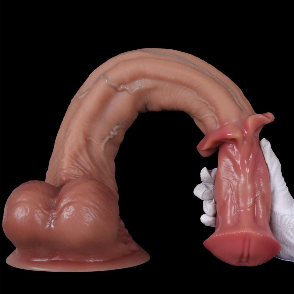 Dildo Realist de Cal Silicon Jucărie Sexuală Anală pentru Masturbarea Femeilor