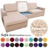 Plain Color Stretch Sofa Seat Cushion Cover For Living Room Elastic Furniture Protector Couch Chaise Longue Sofa Seat Slipcover