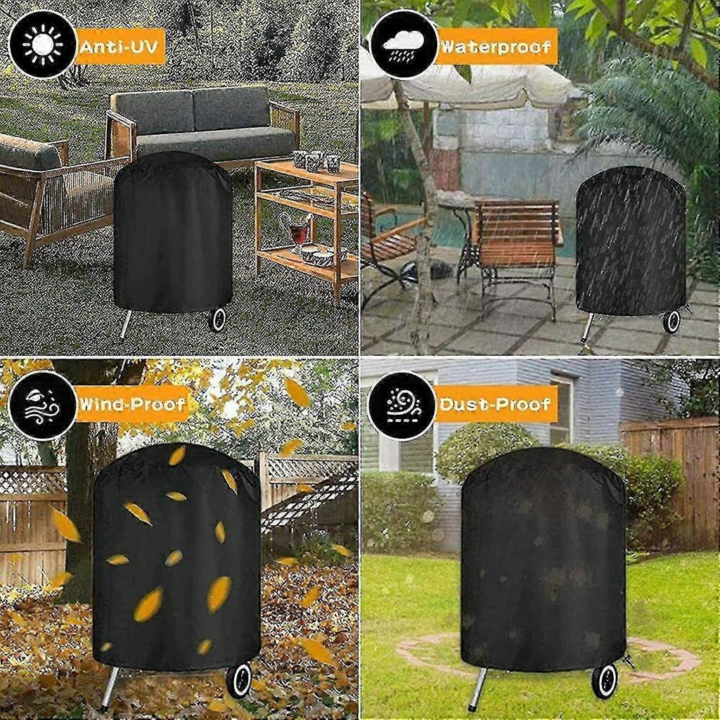 Outdoor round barbecue grill cover furniture dust cover starlight