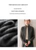 2025 A/W Women's Cashmere Stand Collar Cardigan, Golden Bean Yarn, Double Zipper, Thick Knit with Pockets.