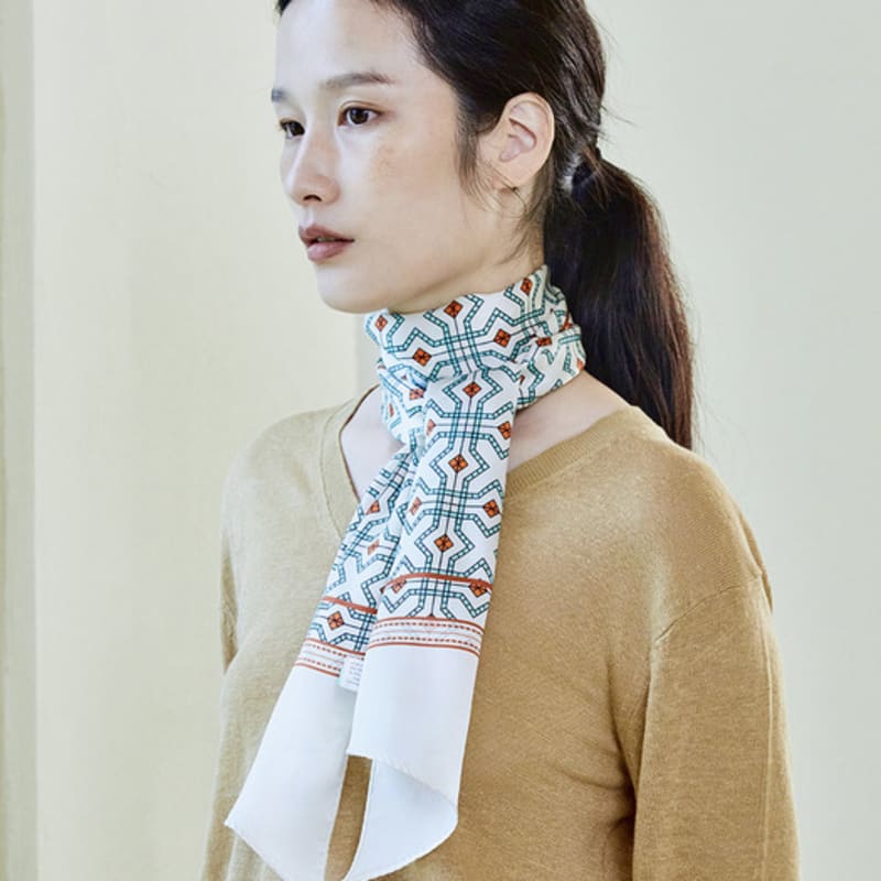 ANA MAISON Two Provence Silk Long Petite Scarf [PML-1397]