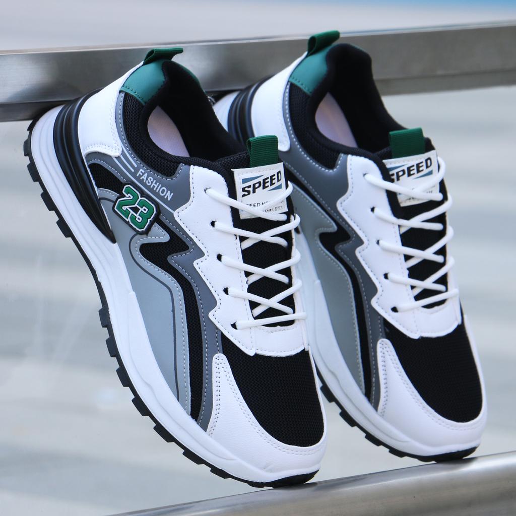 Summer All-match Men's Running Sneakers Breathable Non-slip Damping Casual Sports Shoes Outdoor Soft Vulcanized Shoes Zapatillas