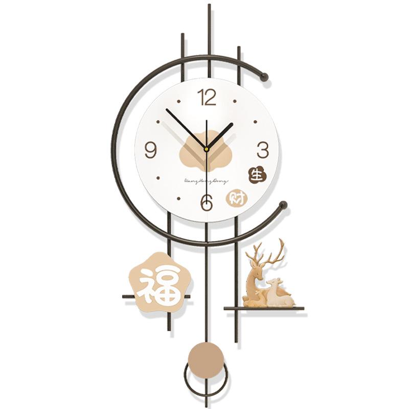 Cream Style Wall Clock High End Minimalist Creative Wall Mount Clocks Decor for Living Room Dining Room Home Wall Decor