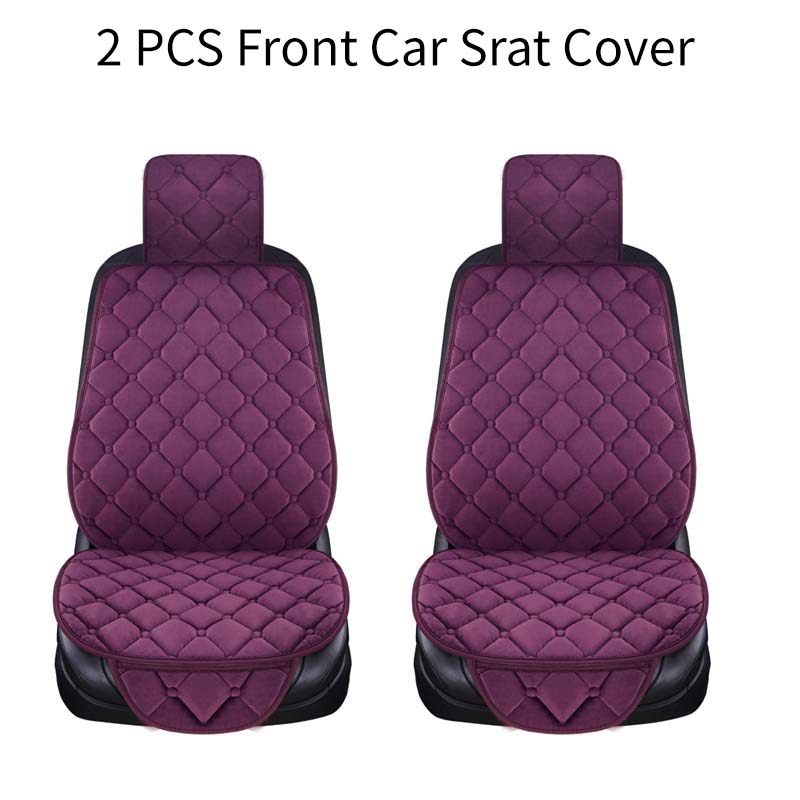 Warm Plush Car Seat Cover Winter Faux Fur Auto Front Back Rear With Backrest Seat Cushion Protector Pad Interior