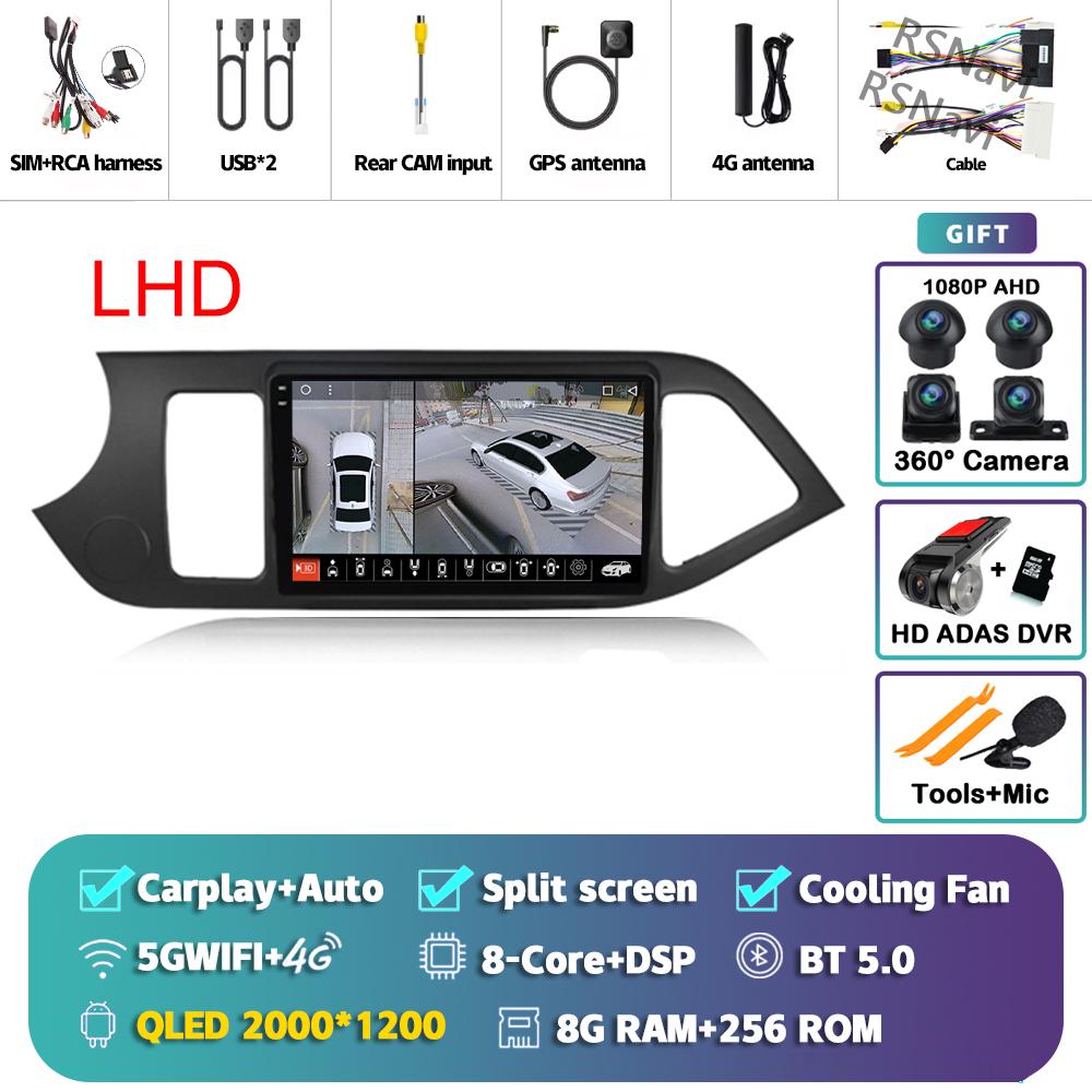 Android 14 Carplay Car Radio For Kia Morning 2 Picanto 2011 - 2017 Multimedia Video Player Navigation GPS Stereo Head Unit Auto
