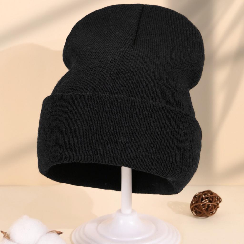 Light Board Knitted Hat Women'S Autumn And Winter Outdoor Thickened Wool Stacking Hat Men'S Ski Windshield Cold Hat Ear Protection Hat