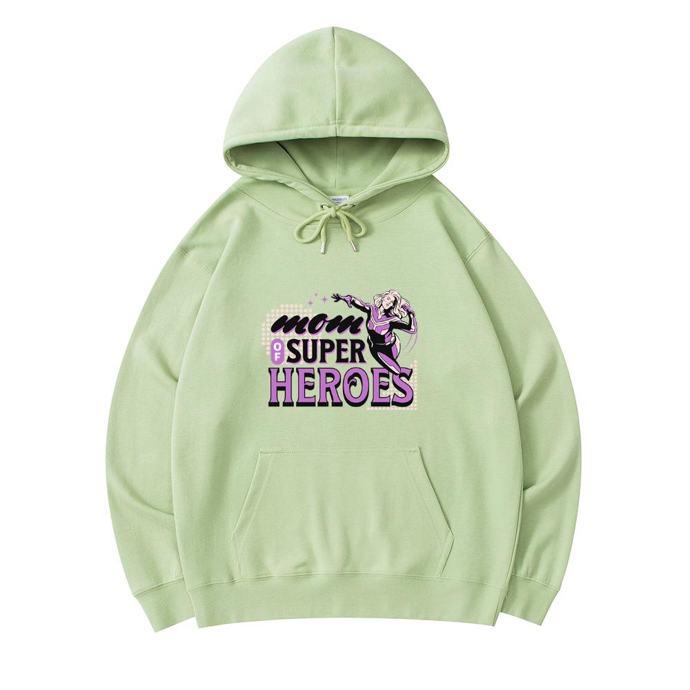 

300 GSM Men s Cotton Hoodies Mom Of Super Heroes Mother Print Premium Cotton Sweatshirt XS
