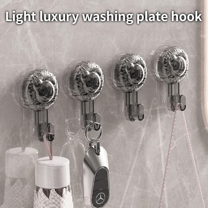 Haus & Badezimmer Starker Haken - Drehbarer Vakuumsaugnapf, Wasserwellenmuster, Tragfähiger Multifunktionaler Klebehaken