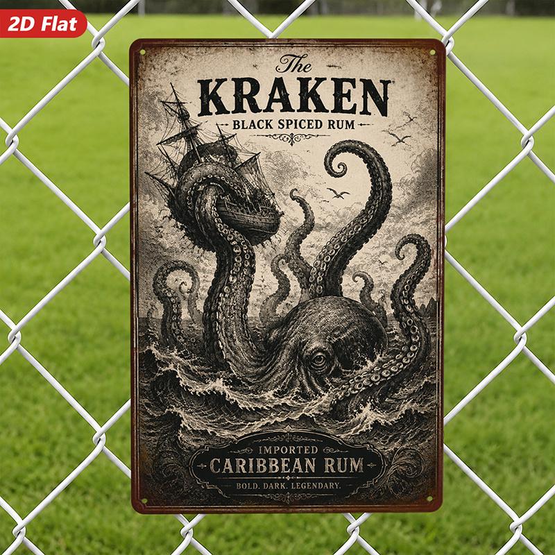 Kraken Siyah Baharatlı Rom Metal Tabela