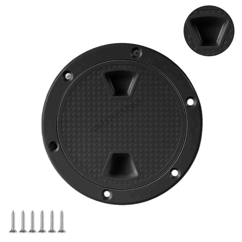 090E Not Corrosive ABS Boat Access Hatches 4/6/8 Inch Round Deck Inspection Cover Screw Out Access Plate Long Service Cover