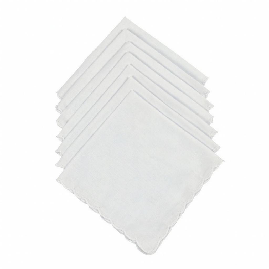 7 Pieces Reusable Cotton Hanky Breathable Handkerchiefs Soft for Quick Cleanups
