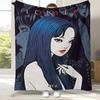 Horror Junji Ito Tomie Kawakami Ghost Flannel Blanket,Ultra Soft Warm Plush Throw for Home Bedroom Bed Sofa Cover Camping Picnic