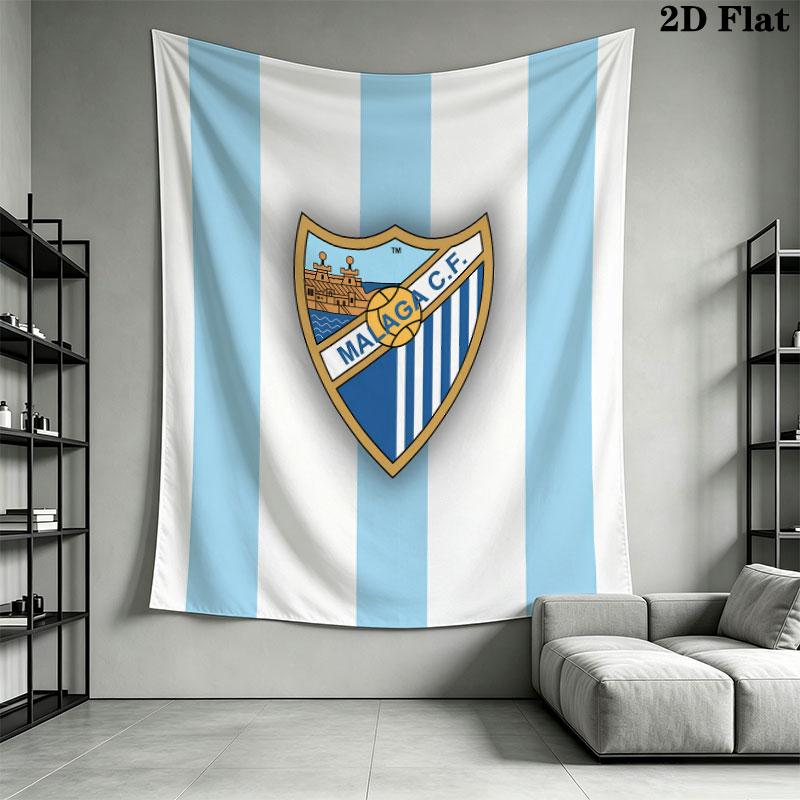 Málaga C .F Wall Hanging Printed Fabric Blanket Decorative Tapestries for Bedroom Living Room Home Decor