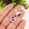 Rhodolite Gemstone 925 Sterling Silver Jewelry Handmade Stylish Earrings 0.53" EE-147-12