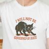 Not Governed by Hate Black Cat Bella Canvas T-and Kids Tshirt, Anti-Fascist Tee