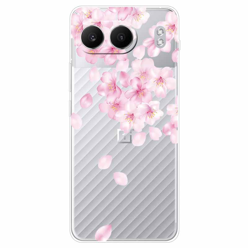 For One plus Nord 4 Case 6.74'' Flowers Transparent TPU Silicone Funda Capa for Oneplus Nord 4 Nord4 5G Soft Covers Coques bags