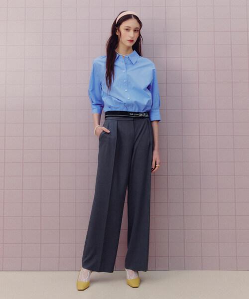 DEAR. K Sislet Pintuck Straight Slacks Swslne0300